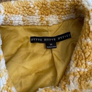 HYFVE Mustard and Cream Teddy Coat